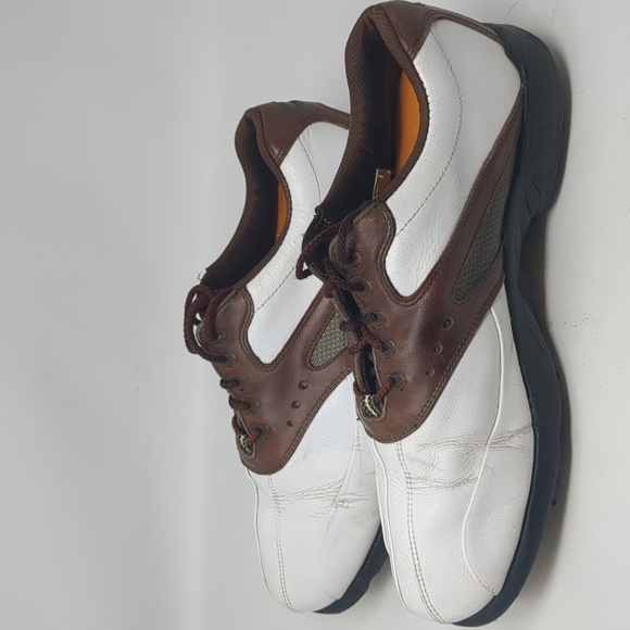 FootJoy Men\'s FJ Superlites Golf White Brown Shoes 58015 Size 10 main image 8